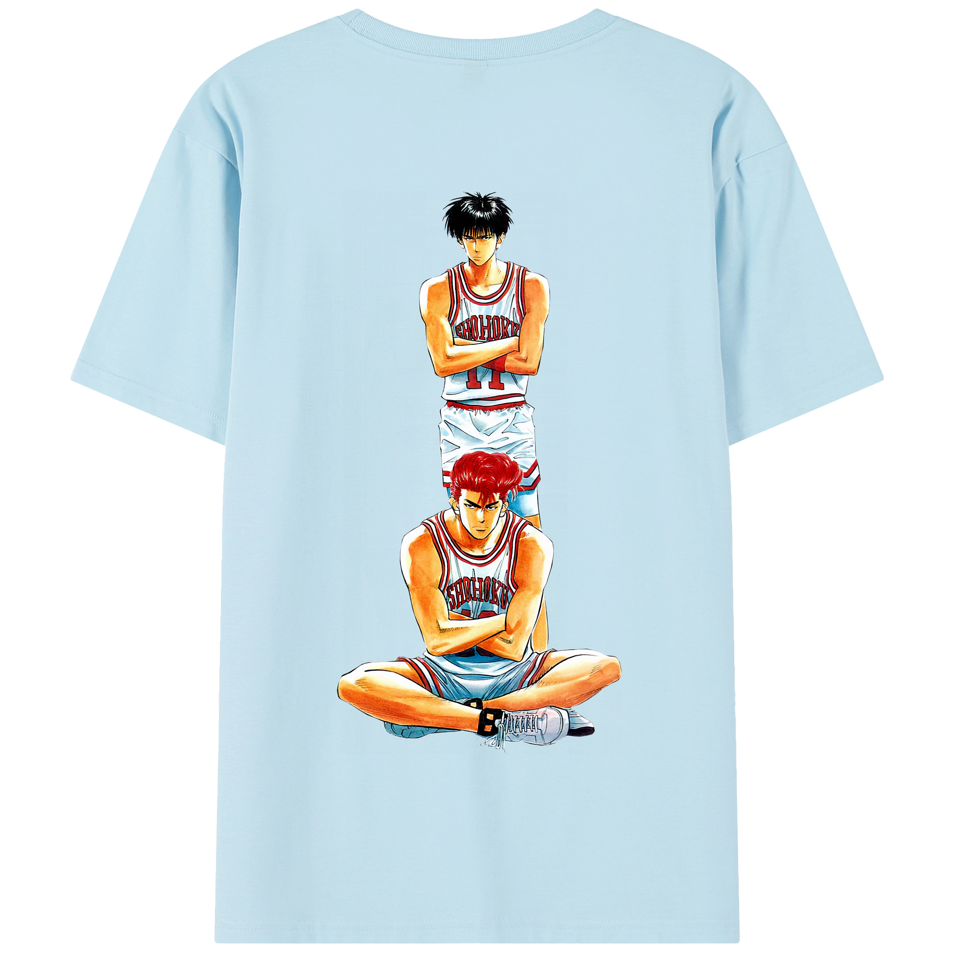 SLAM DUNK／スラムダンク 綿100％半袖Tシャツ（背面プリント）